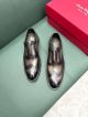 Ferragamo Man Black and grey Calfskin Business Leather Shoes 0428123 (4)_th.jpg